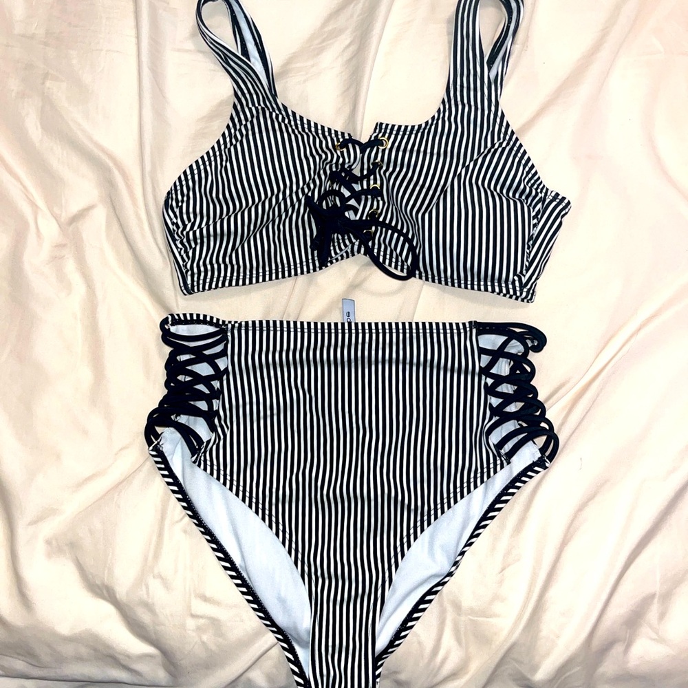 Bebe Striped Bikini - image 1
